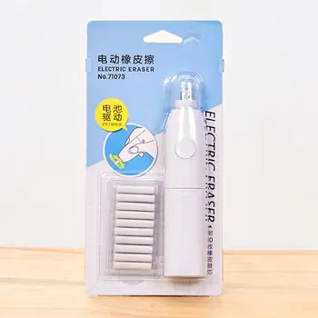 

Kawaii Electric Pencil Eraser with 10pcs Rubber Refills for Kids Painting Sketch Drawing Office School Supplies Stationery
