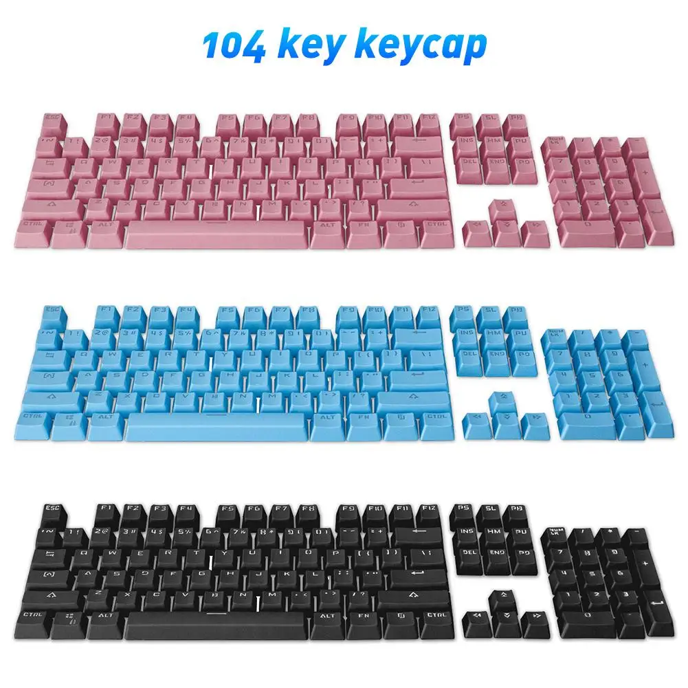 

104Pcs/Set PBT Square Shape Backlight Mechanical Keyboard Keycaps Replacement for Cherry/Kailh/Gateron/Outemu Switch Keyboards