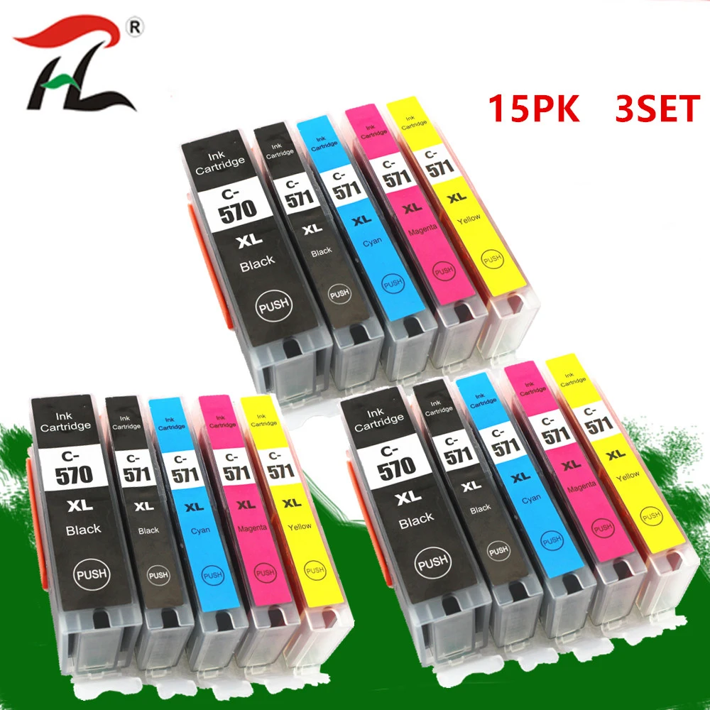 Картридж для принтера Canon 570XL картридж PIXMA MG5750 MG5751 MG5752 MG5753 MG6850 15PK | Компьютеры и
