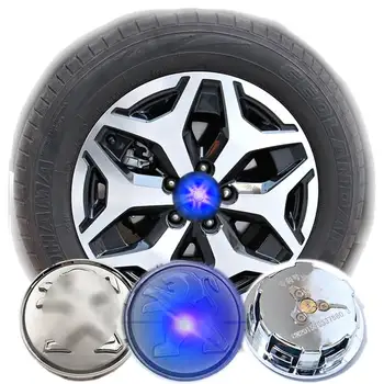 

60MM Blue Light Led Floating Wheel Caps PEU*GEOT Logo Car Wheel Center Emblem Hub Lamp for 207 307 3007 308 3008 406 - ECUTOOL
