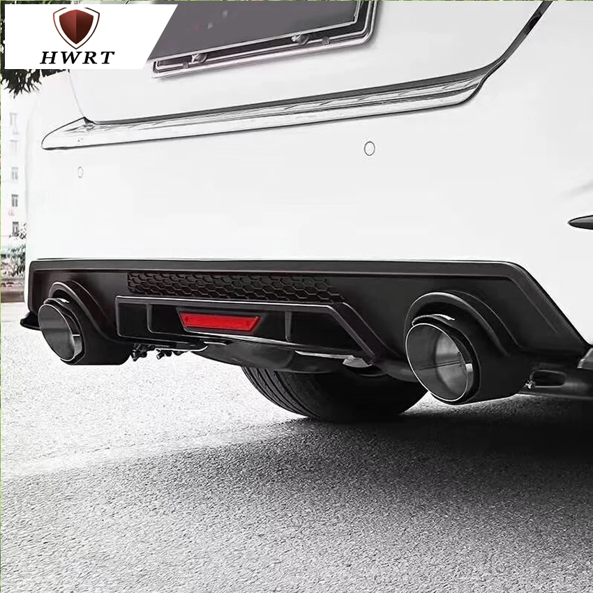 For Honda Civic 2016 2017 2018 Rear Lip Spoiler Bumper Diffuser High Quality Matte Black Primer PP ABS Car Accessories