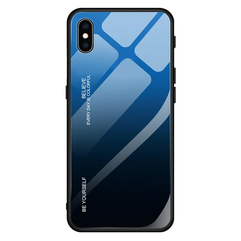 Градиентное закаленное стекло чехол для iPhone 7 6 8 6s Plus X Xs Max Xr защитный 11 Pro XS MAX S