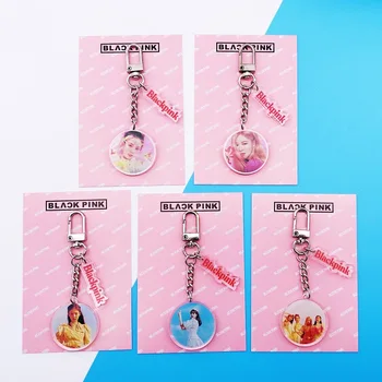 

Kpop BLACKPINK Keychain for fans Collection high quality HD Photo Pendant kpop blackpink key chain ring new arrivals wholesale