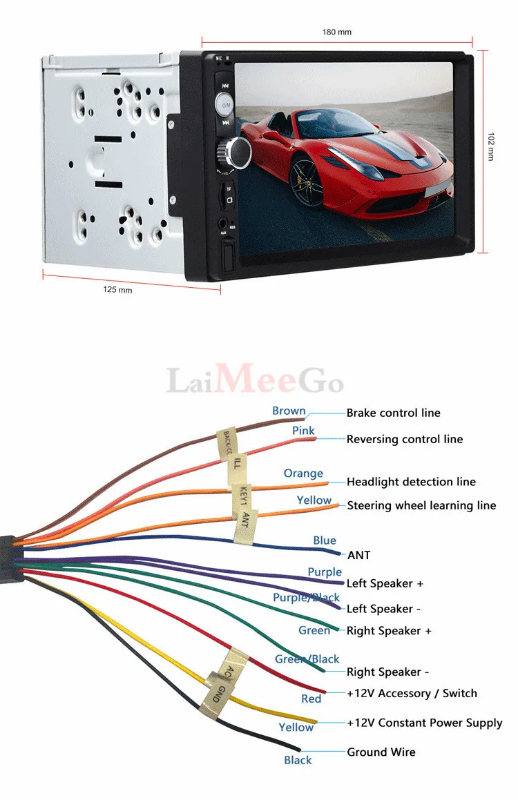 HD Mirror link Android Iphone 2 din Авторадио 7 ''мультимедийный плеер Bluetooth handsfree FM/TF/USB камера заднего вида 24 В