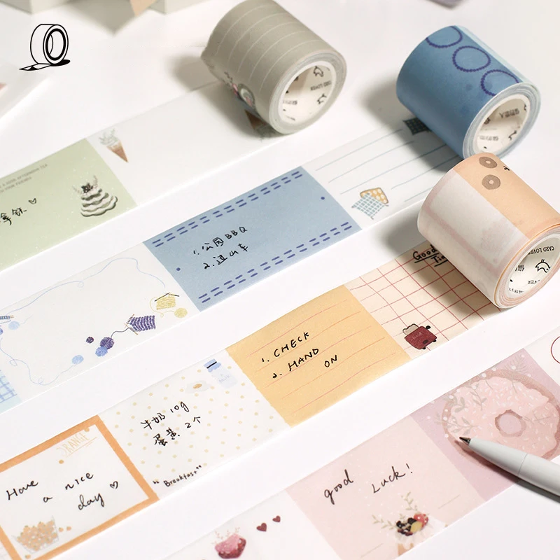 

40mm Creative Kawaii Masking Washi Tape for DIY Decorative Adhesive Tape Memo Pad Stickers Scrapbooking Bullet Journal Supplies