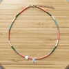 Handmade colorful crystal beads necklace fashion shell letter pendant name choker for women rainbow neck accessories undefined ► Photo 2/6