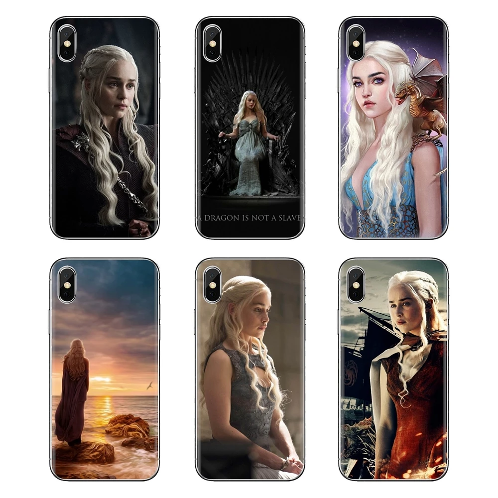 For iPhone XS Max XR X 4 4S 5 5S 5C SE 6 6S 7 8 Plus Samsung Galaxy J1 J3 J5 J7 A3 A5 Daenerys Game of Throne Soft Silicone Case |