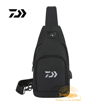 

Daiwa New Men's Outdoor Fishing Waterproof Large Capacity Crossbody Bag Multifunctional Chest Backpack for Leisure and Traveling
