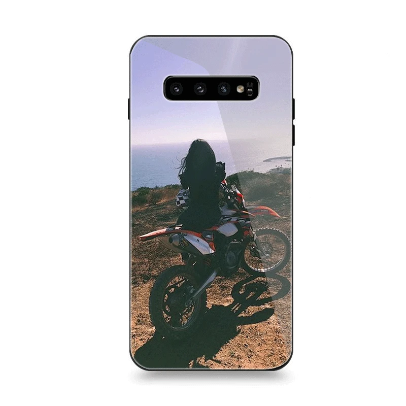 G11 Чехол для телефона Стекло для samsung A40 A50 A10 A20 A30 A60 A70 S10 S7 край S8 S9 Note 8 9 10 плюс Чехол Байкерская мотоциклетная куртка для девочек девушки - Цвет: G11