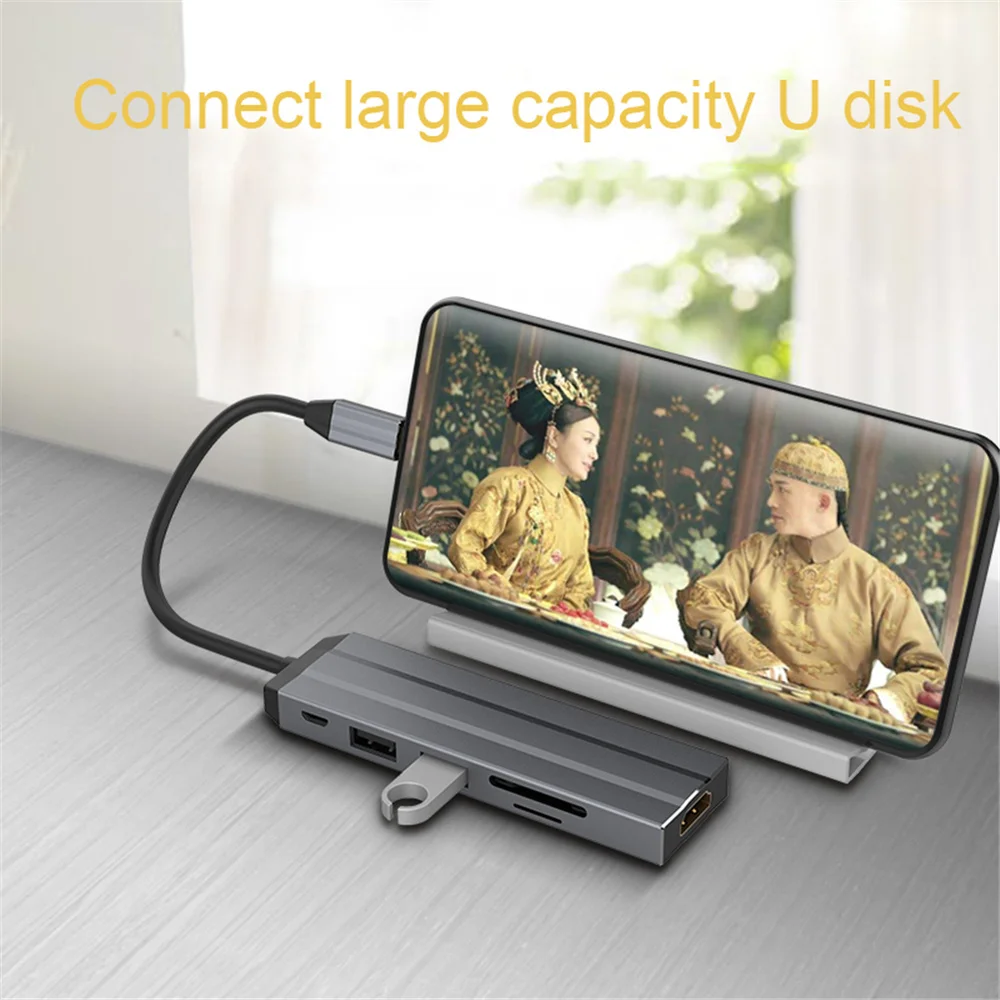 USB C концентратор USB-C-3,0 концентратор HDMI Thunderbolt 3 адаптер для MacBook samsung Galaxy S9 huawei P20 mate 20 Pro type C usb-хаб