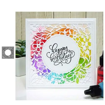 

JC Flower Circle Square Frame Metal Cutting Dies DIY Scrapbooking Die Cut Card Making Stencil Craft Mold Mould Model Decoration