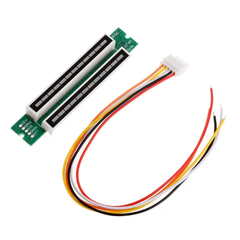 

Mini Dual 12 Level indicator VU Meter Stereo Amplifier Board Adjustable light Speed Board With AGC Mode Diy KITS