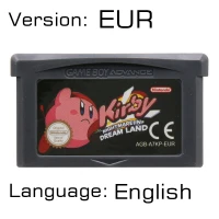 Kirb Nightmare EUR 32 бит видеоигры картридж Консоли Карты для nintendo GBA кирб удивительный зеркальный Кошмар в стране снов английский язык Editi - Цвет: Kirb Nightmare EUR