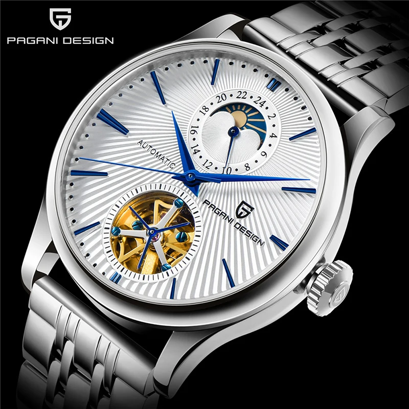 

2020 Mechanical Men's Watch PAGANI Design Luxury 316L Stainless Steel Waterproof Watches Automatic Tourbillon Men For Wristwatch