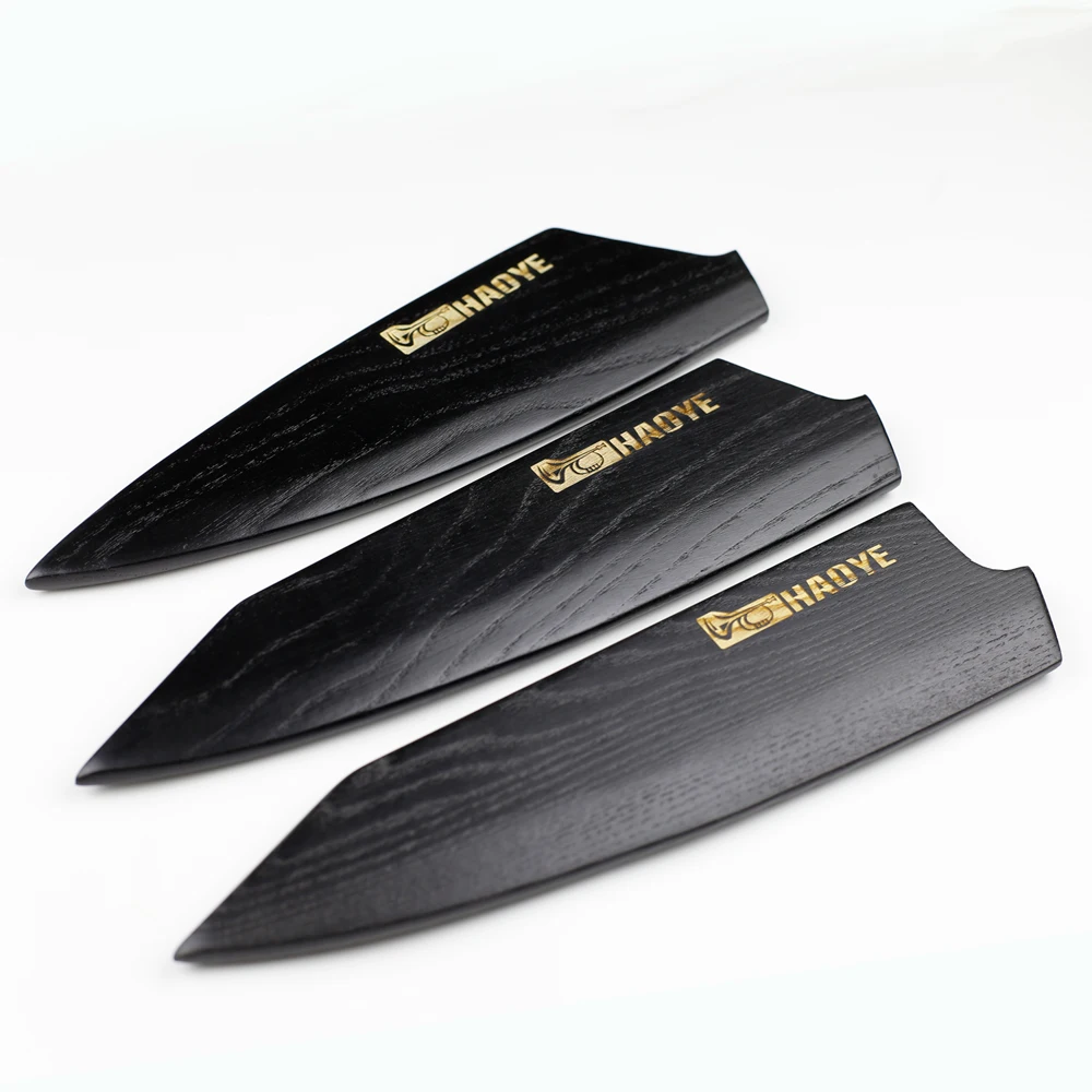 8 дюймов нож шеф-повара оболочка рукав ножны Профессиональный Чехол для ножа деревянный черный