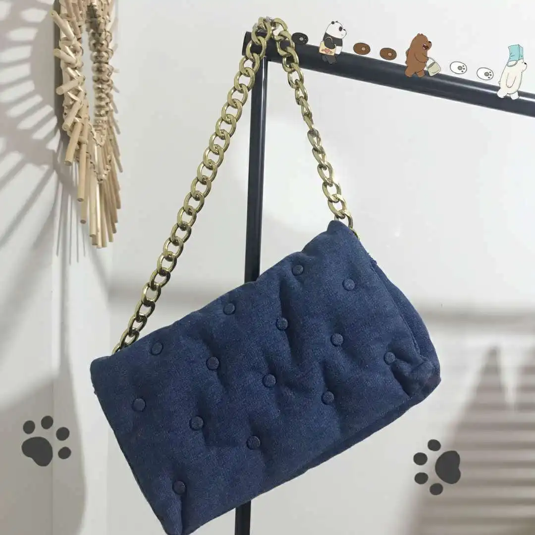 

Cowboy Shoulder Bag For 2020 Autumn And Winter New Women's Fashion Underarm Satchels Casual Crossbody Bags Chain Handbags Clutch