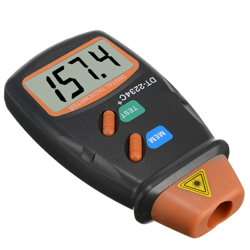 DT2234C + Portable LCD Digital Contactless Laser Photo Tachometer Speed Meter Measuring Speedometer 2.5 99999