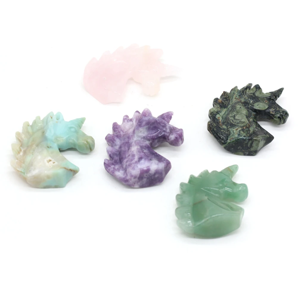 Hot Selling Natural Fashion Stone Ornaments Horse Shape DIY for Making Jewelry Accessories 28x38-30x40mm