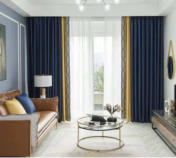 

Modern Blackout Curtains for Living Room Bedroom Curtains for Window Treatment Drapes Solid Finished Blackout Curtains 1 panel