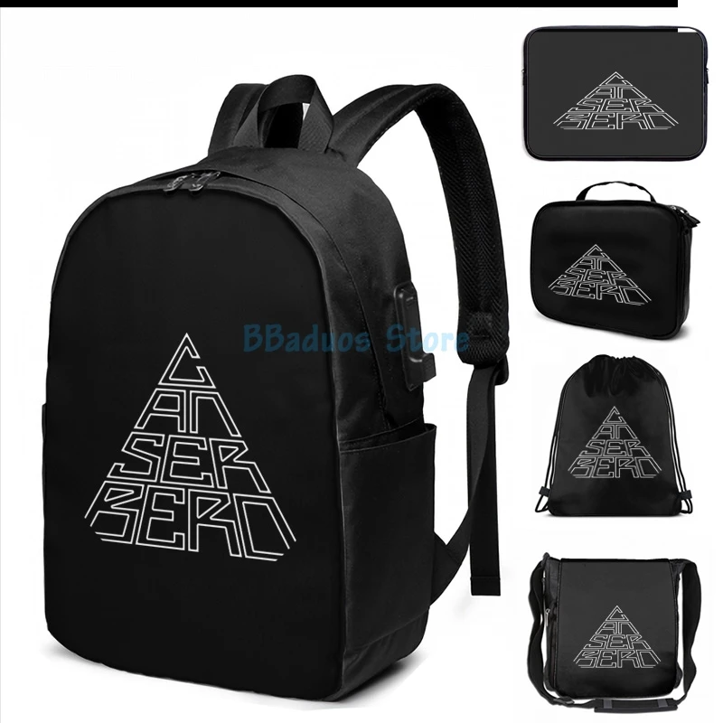 Funny Graphic Print Canserbero Logo Outline White Usb Charge Backpack Men  School Bags Women Bag Travel Laptop Bag - Backpacks - AliExpress