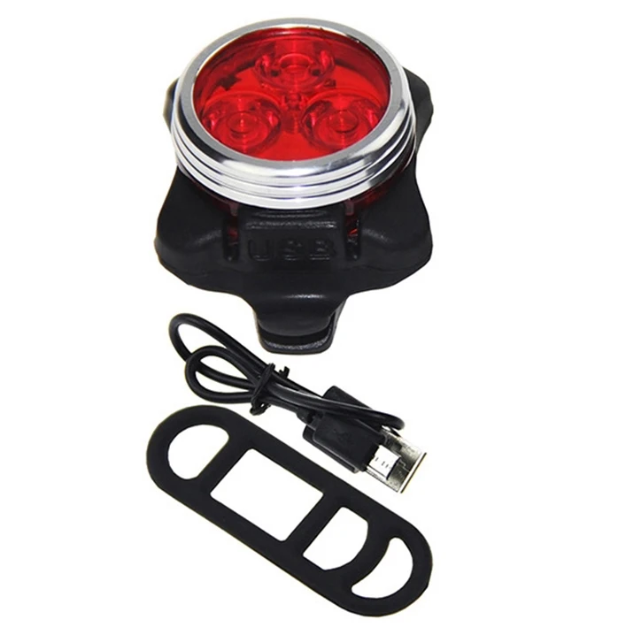 Red Light Lamp 3 светодиодный USB Перезаряжаемый велосипедный Головной фонарь передний задний фонарь с клипсой 4 режима велосипедный Водонепроницаемый Открытый велосипедные аксессуары - Цвет: Red Light Lamp
