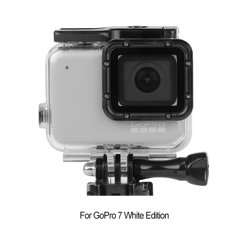 gopro 7 white case Hero7 45 м водонепроницаемый корпус чехол для Gopro Hero 7 серебристый и белый Подводный защитный корпус коробка Go pro Аксессуары - Цвет: gopro 7 white case