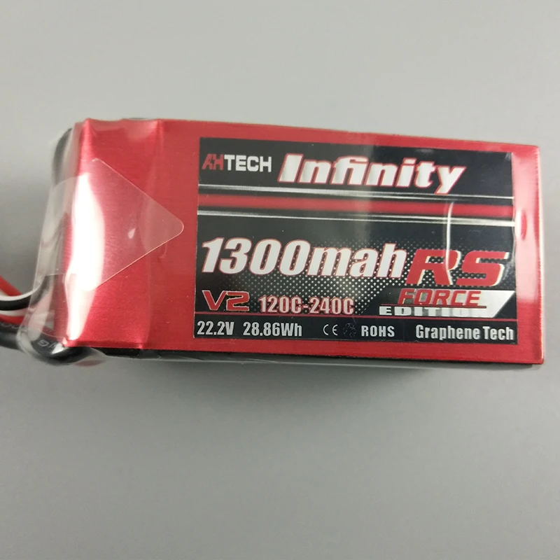 Lithium battery 1300 mah 6 s1p Infinity graphene technology 22.2 V new FORCE V2