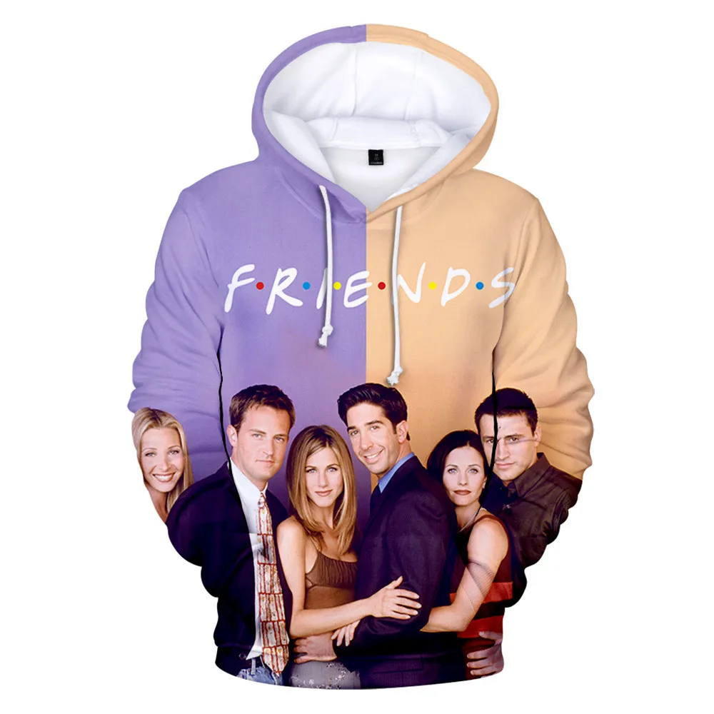 

FRIENDS 3D Printed Hoodies Women/Men TV Show I'll Be There for You Hoodie Sweatshirt Fashion Fleece Warm Jacket Streetwear Coat