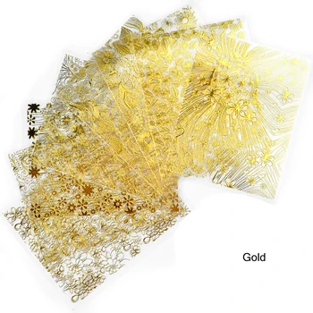 

Embossed Metal Nail Sticker 3D Metallic Blooming Flower Design Full Cover Nail Art Stickers Decal DIY Manicure Decoration