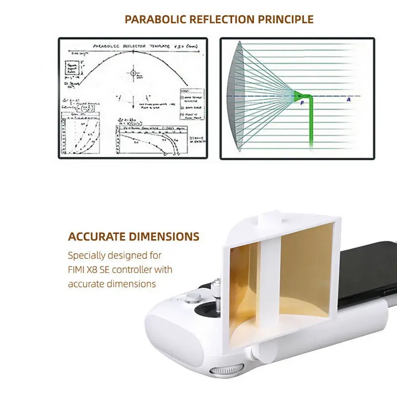 Усилитель сигнала антенны для DJI Phantom 4/Xiaomi FIMI X8SE Дрон Золотой складной расширенный диапазон параболические аксессуары
