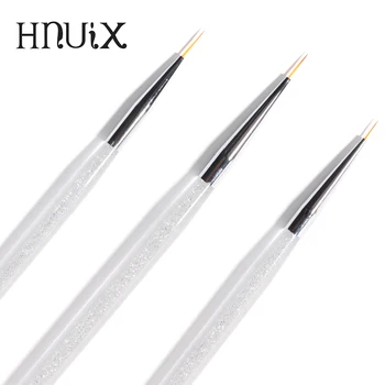 

3 pieces 7/9/11 / 15mm Nail Art Liner brush painting flower drawing lines grid scratch manicure acrylic UV Gel pen diy tips desi