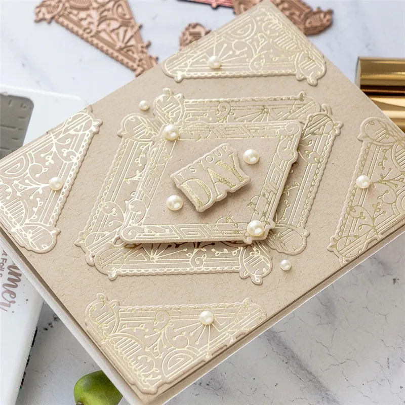 Background Metal Hot Foil Plate for Scrapbooking and Card Making New Dies