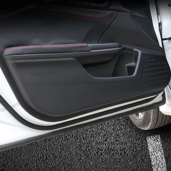 

Lsrtw2017 Carbon Fiber Sticker Car Door Anti-kick Film for Honda Civic 2016 2017 2018 2019 2020 10th Accessories Auto