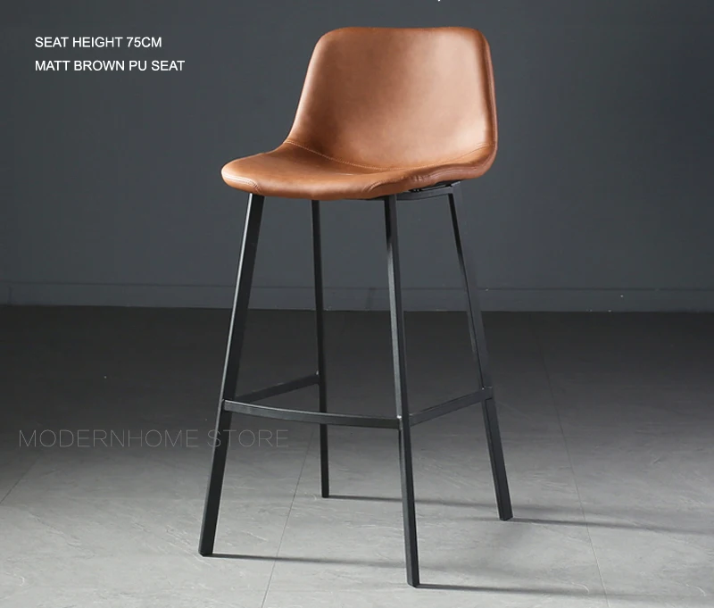 Дизайн в скандинавском стиле, лидер продаж, с фабрики, стул для кухни из искусственной кожи, мягкий чехол, барная стойка, стул, 1 шт