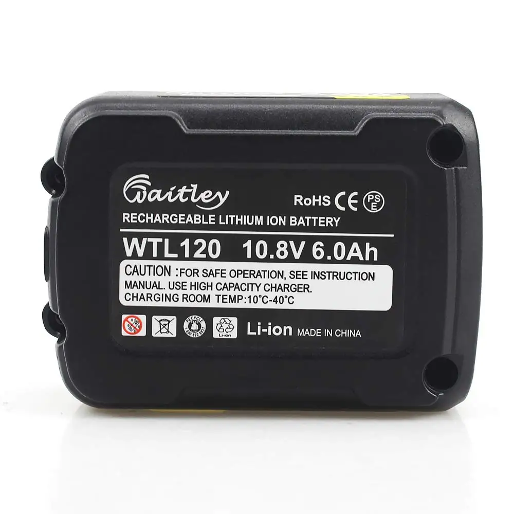 Waitley DCB120 6A 10,8 V сменная батарея для Dewalt 10,8 Вольт Аккумуляторная дрель инструмент 6000mAh литий-ионная Совместимость с DCB120