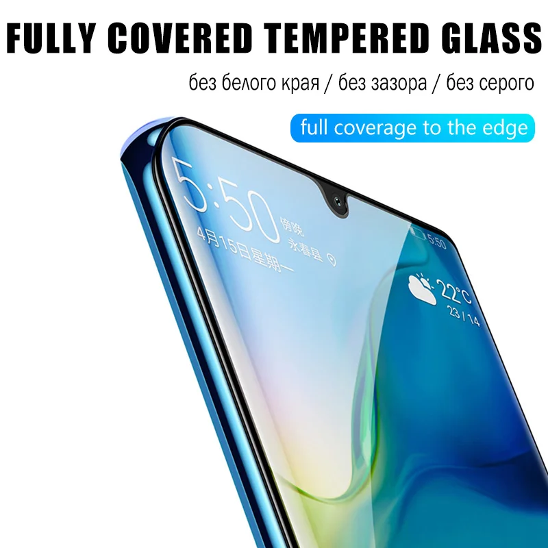Защитное стекло для экрана для huawei P20 P30 Lite, полное покрытие, закаленное стекло для huawei mate 20 10 pro P Smart, пленка