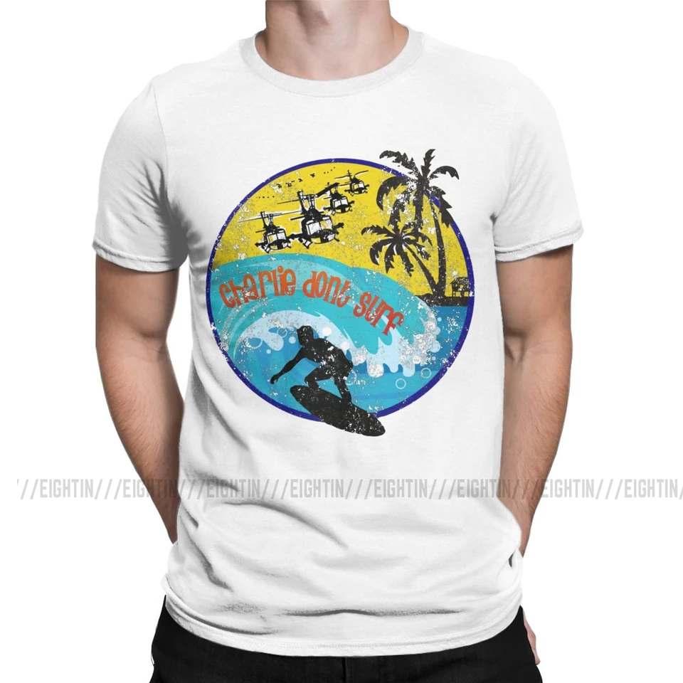 Apocalypse Now Citation Charlie Ne Pas Surfer T Shirt Hommes Coton T Shirts Vietnam Guerre Helicoptere Marlon Brando T Shirt A Manches Courtes Aliexpress
