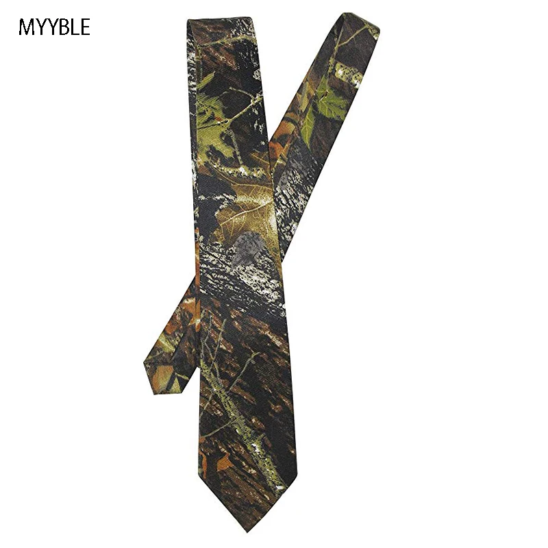 MYYBLE 2023 wedding Mens New Camo Neckties Skinny Slim Camouflage Neck Ties for Hunting Casual