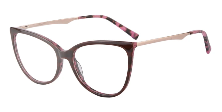 UOOUOO анти-голубые очки женские оправа для очков из ацетата Модные очки женские Am66 - Цвет оправы: C2 brown