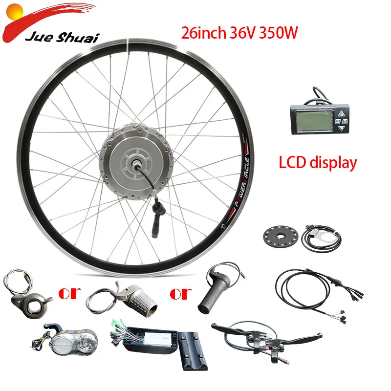 36V350W BAFANG двигатель BAFANG колесо 26''700C концентратор двигатель Ebike электрическое преобразование велосипедов Комплект 8fun комплект Bicicleta Electrica e велосипед - Цвет: 26inch 36V 350W LCD