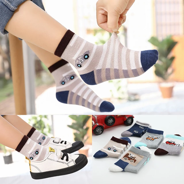 2020 New Spring Summer Children Socks Mesh breathable Car Style Cotton Boys  Socks Kids Socks 5