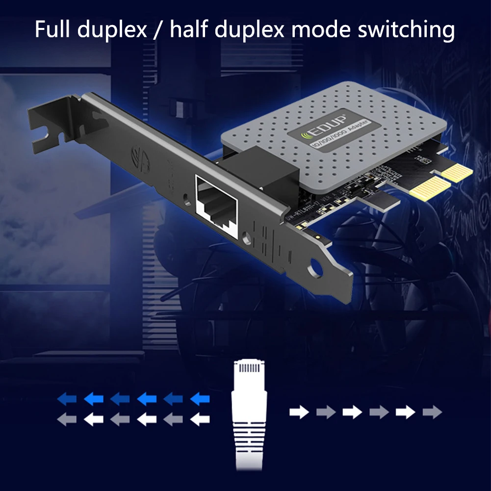 Высокоскоростной адаптер Lan самоадаптирующийся долговечный конвертер Gigabit Ethernet Простая установка PCI-E сетевая карта 10 100 1000 Мбит/с RJ45