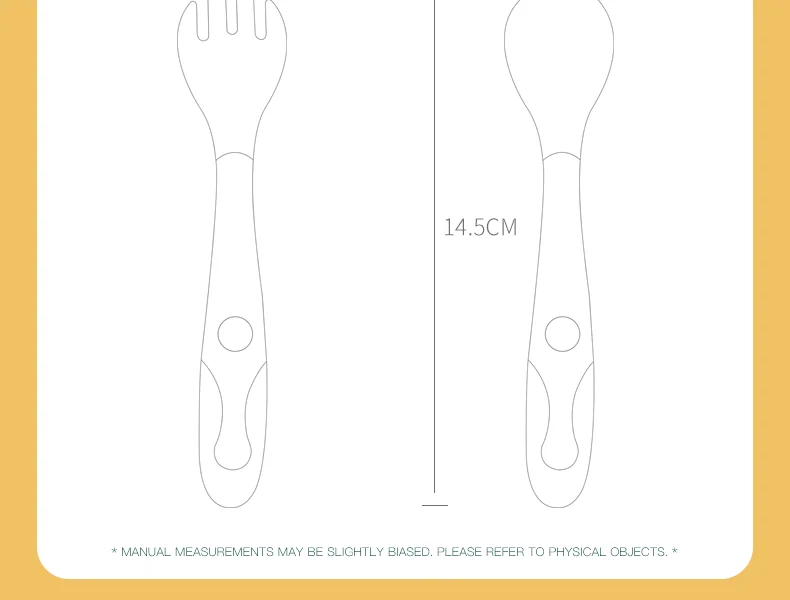 Usbon 2Pcs Bendable Baby Spoon Fork Set Toddler Infant Learning Tableware Flatware Utensils Kids Cutlery with Storage Box