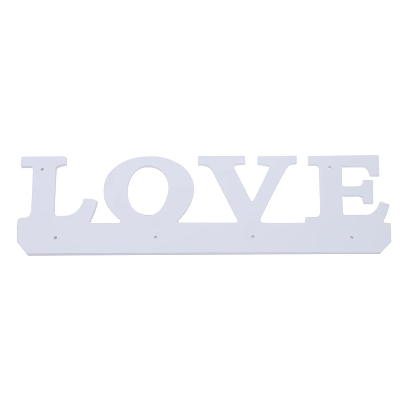 

Vintage LOVE 4 Hook Coat Rack Clothes Robe Key Holder Hat Hanger Wall Home