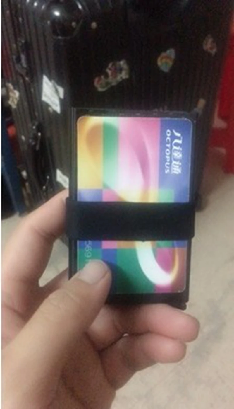 Минималистичный тонкий карбоновый держатель для кредитных карт RFID несканирующий металлический кошелек мужской женский Carteira Masculina Billetera
