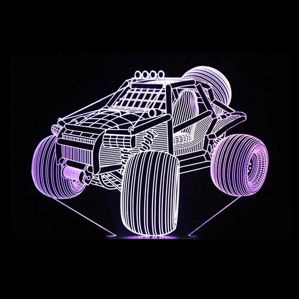 USB кабель сенсорный 3D LED свет держатель лампа база для ночник Замена 7 цветов
