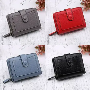 

Women Girl Short Small Wallet Lady Leather Folding Coin Card Holder Money Purse