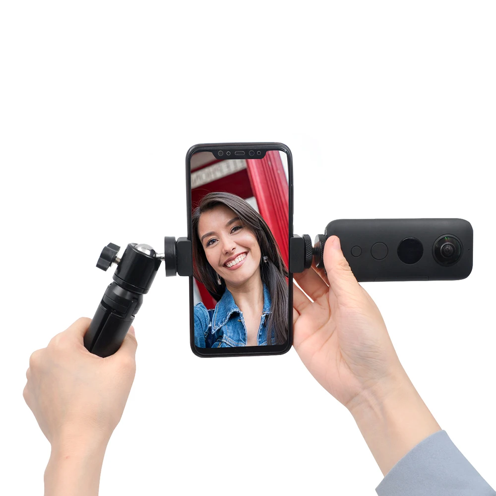Aluminum Alloy Selfie Stick Mini Tripod Universal Phone Holder Mini Selfie Stick for Insta360 ONE X/EVO Action Camera Accessory