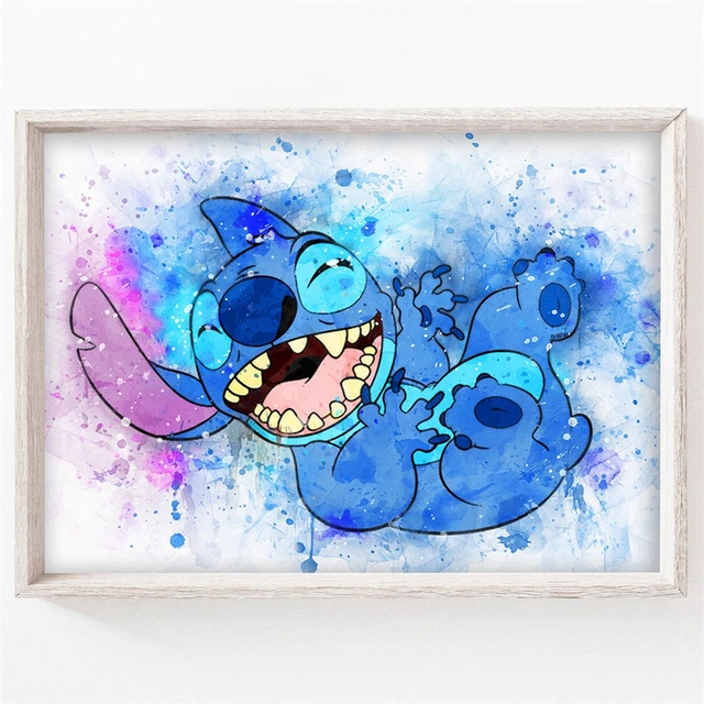 Lilo & Stitch Decoração Moderna Disney Cartaz De Parede Dos Desenhos  Animados Ponto Pintura Da Lona Decoração Do Quarto Imprimir Presente Claro  Arte Colecionável - AliExpress