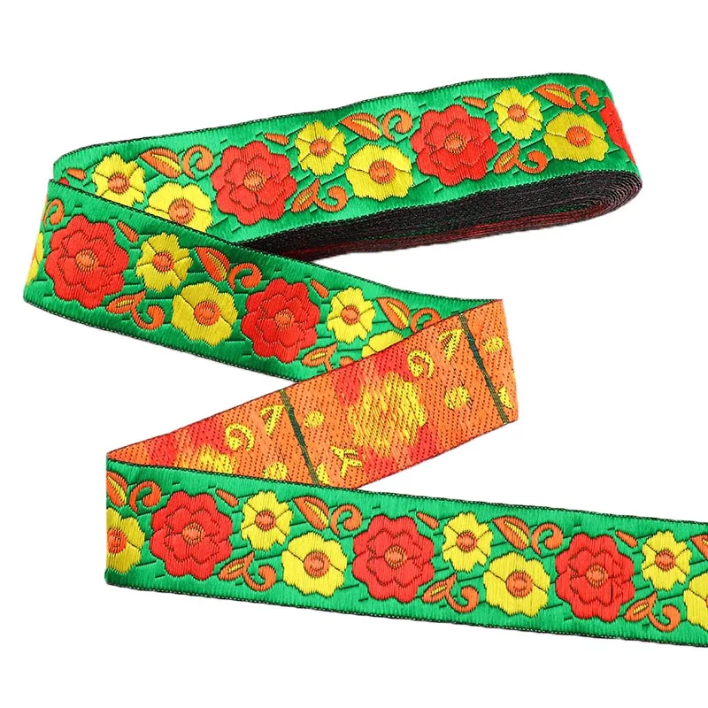 Satin Ribbons Ribbon Decoration Ribbon Supplies Grosgrain Ribbon 7 Yards Embroidered Ribbons for Sewing